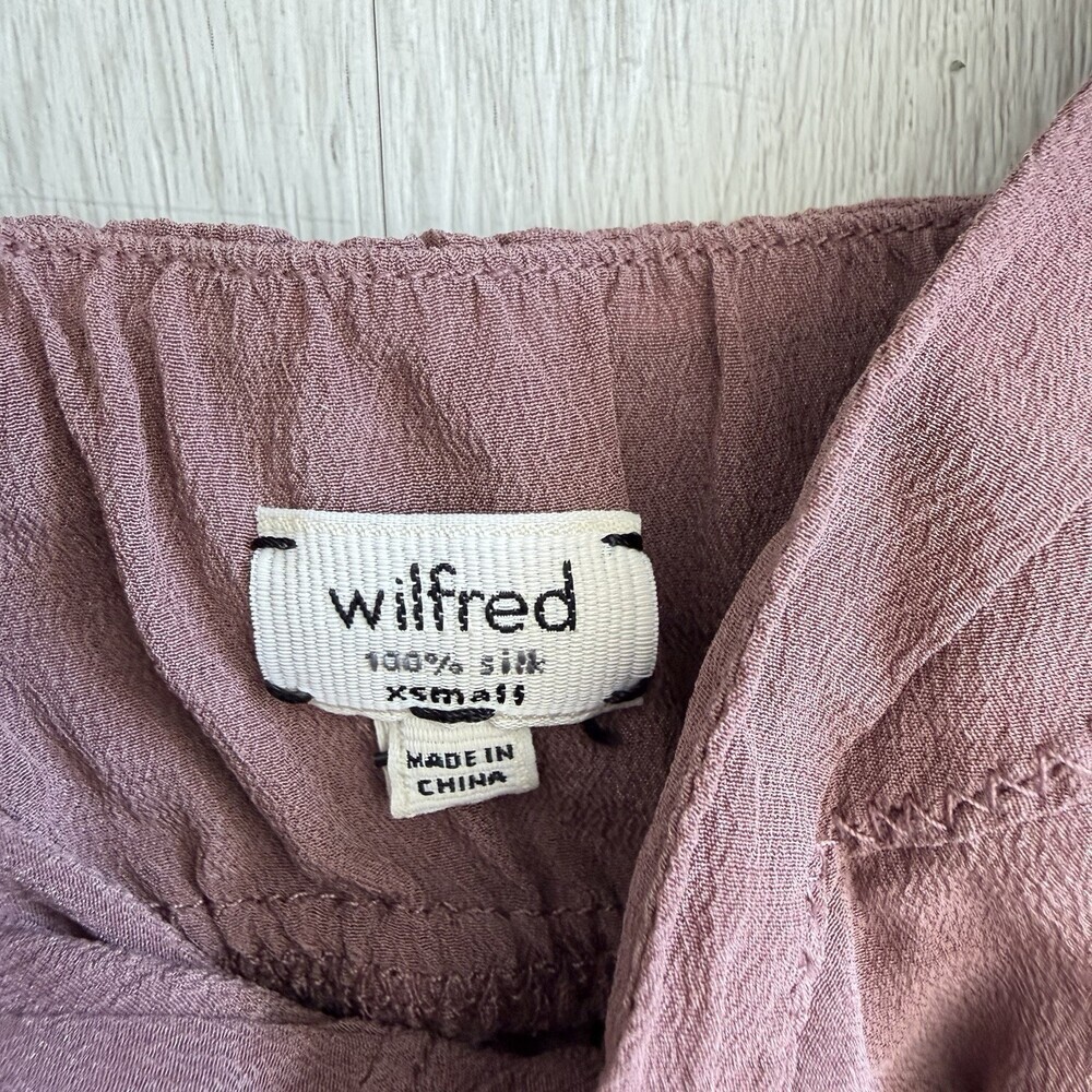Wilfred Aritzia Camisole 100% Silk Lace Trim Top Mauve Pink XS Sleeveless GUC - Picture 3 of 15